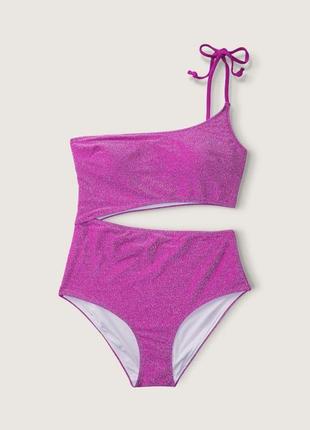 Сдельный купальник pink р.m,оригінал,victorias secret,люрекс,з блиском