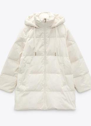 Пуховик zara р. l xl оверсайз