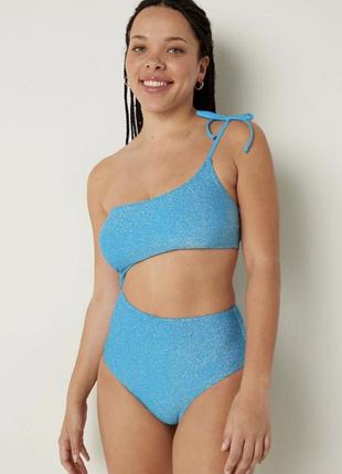 Сдельный купальник pink р.m,оригінал,victorias secret,люрекс,с блеском