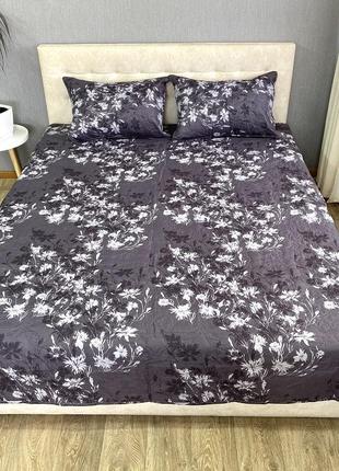 Покривало мікрофібра «волошки» + 2 наволочки 200х225 см