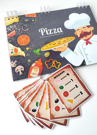 Альбом на липучках для розвитку дитини "піца" 🍕