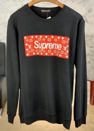 Sweatshirt supreme logo black