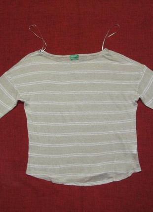 Лляна кофта блуза benetton 100% льон