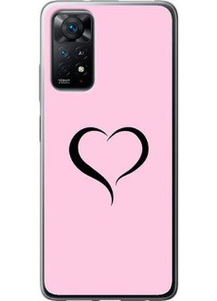 Чехол на xiaomi redmi note 11 сердце 1 из силикона fch_0004097
