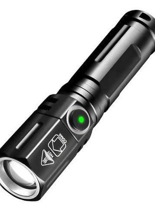 Фонарь ручной аккумуляторный pld-535-2 с ремешком, фонарик светодиодный для туриста,...