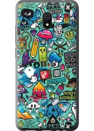 Чехол на xiaomi redmi 8a стикер бомбинг 1 из пластика fch_0000703