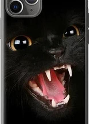 Чехол на iphone 11 pro чёрная кошка из силикона fch_0015056
