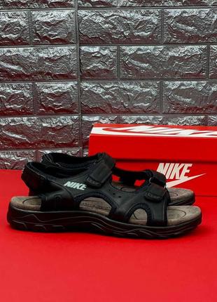 Босоножки nike мужские сандалии найк черные на липучках лето