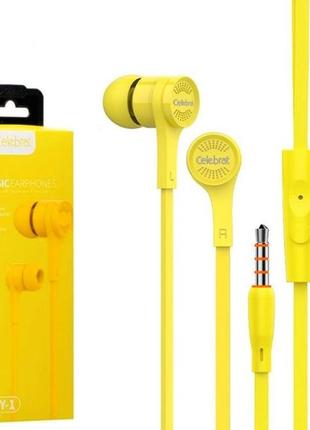 Навушники провідні celebrat sky-1 жовті