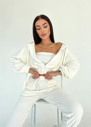 Костюм трійка велюр4 фото