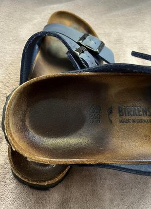 Birkenstock arizona 51151 40 синие кожаные сандали5 фото