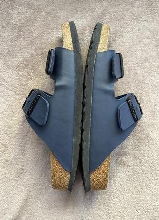 Birkenstock arizona 51151 40 сині шкіряні сандалі3 фото