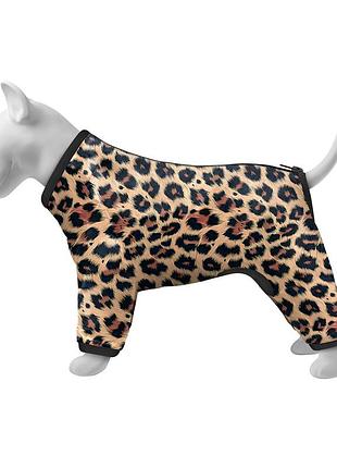 Вітровка для собак waudog clothes, малюнок "леопард", s35, в 47-51 см, с 35-39 см