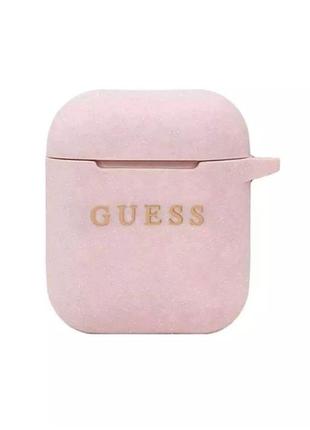 Силиконовый чехол guess для airpods (guaccsilgllp) (b081247wb8) код1382