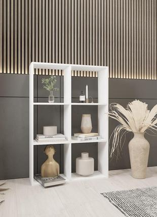 Стеллаж, полка для книг и игрушек на 6 ячеек, глубина 230 мм gp-16