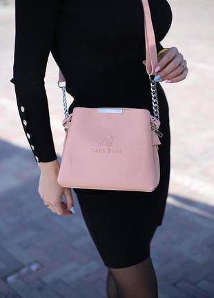Жіноча стильна та якісна сумка зі штучної шкіри сіра9 фото