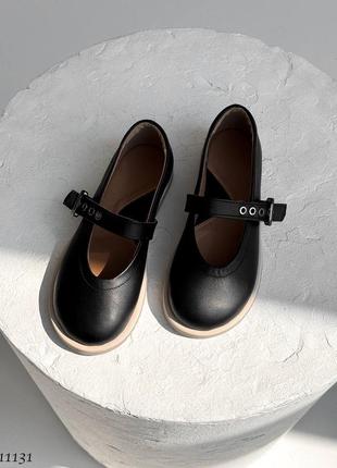Анатомические женские балетки из натуральной кожи barefoot 11131