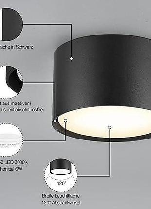 Стельовий світильник boyir led gx53 6 w 230 v black (b0bljhmg7x) вітрина 21414 фото