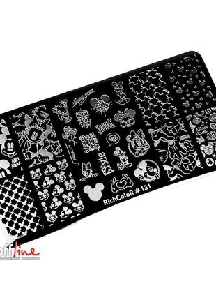 Пластина для стемпинга richcolor 131 микки маус