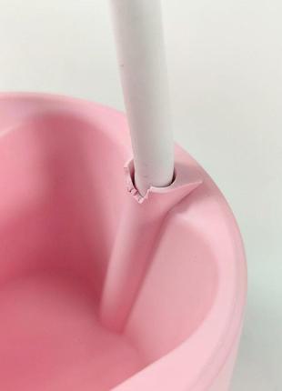 Настільна акумуляторна лампа світлодіодна з підставкою для ручок і телефона suuki pink...