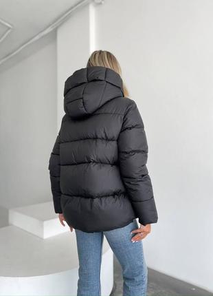Зимова стьобана куртка, дута куртка, зимовий пуховик9 фото