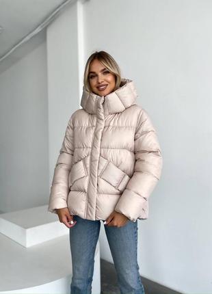 Зимова стьобана куртка, дута куртка, зимовий пуховик