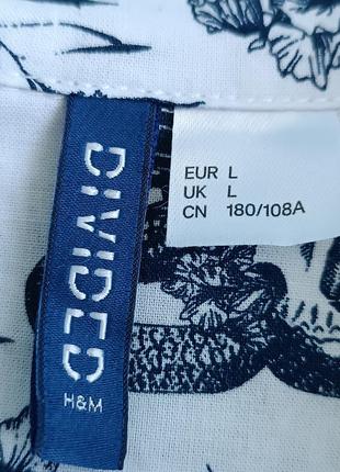 Мужская рубашка с черепами бренда h&amp;m