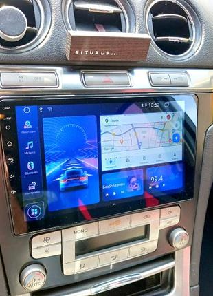 Магнитола android ford s-max 2006-2015, 2/32, 8 ядер, carplay, слот под сим-карту + рамка!2 фото