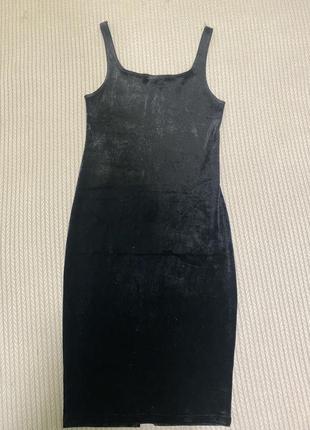 Сукня оксамитова чорна zara