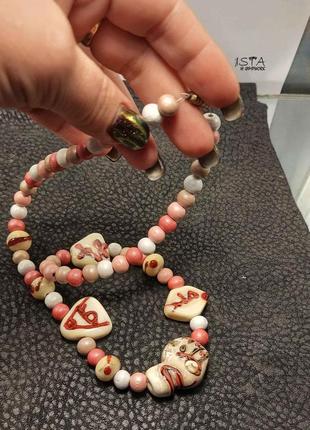 Намисто ручної роботи в техниці  lampwork6 фото