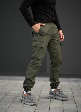Мужские демисезонные повседневные тактические спортивные штаны карго хаки3 фото