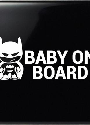 Наклейка «baby on board batman» 7х15см