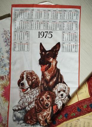Винтаж🤩👌 набор, коллекция текстильных календарей, полотенец за 1971-1980 лет🤩👌4 фото