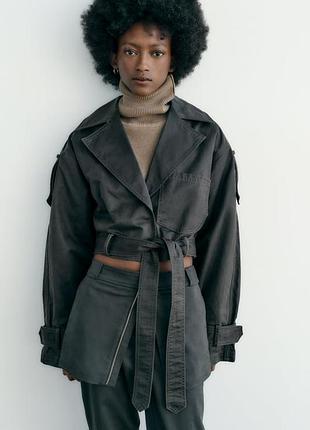 Вкорочений тренч zara