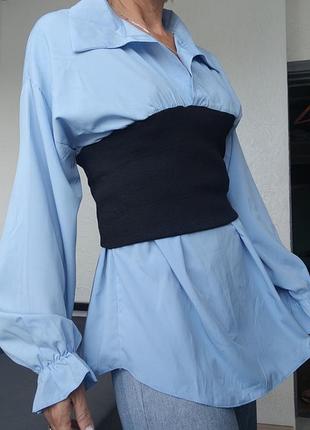 Натуральна блуза з корсетом🔥, універсальна