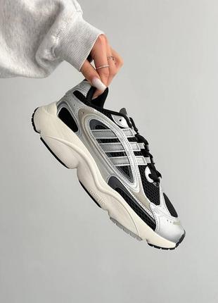 Чоловічі кросівки adidas ozmillen black silver white10 фото