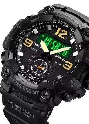 Часы наручные мужские skmei 1965bk black, армейские часы противоударные. цвет: черный