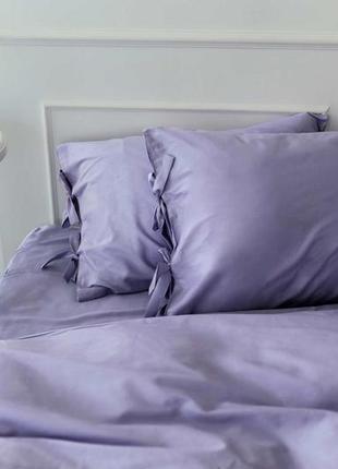 Комплект постельного белья полуторный lavander с натурального сатина 150х210 см2 фото