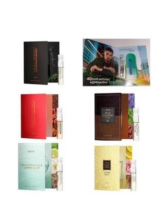 Пробніки ароматів avon full speed/ full speed electric/full speed boost/wild country/little black dress summer party/incandessence summer glow 0.6 мл
