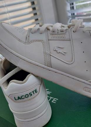 Женские кеди кросівки lacoste 40,5 унісекс  білі8 фото