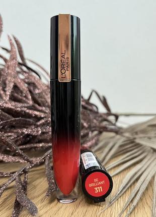 Оригинальный l'oreal paris rouge signature brilliant глянцевая стойкая жидкая помада be innovative тинт для губ 311 be brilliant loreal лореаль