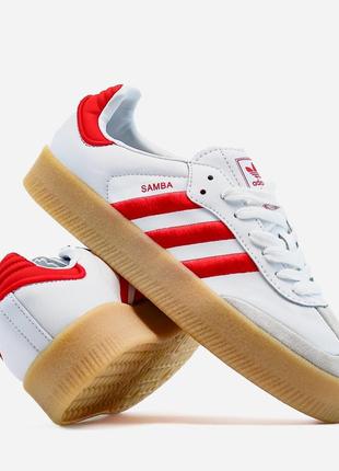 Кросівки adidas samba white red