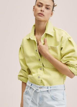 Нова з біркою плотна джинсова рубашка mango розмір xs