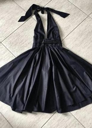 Платье миди черное