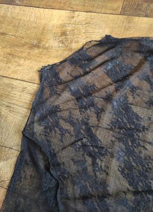 Сетка блуза черная женская кофта водолазка блуза4 фото