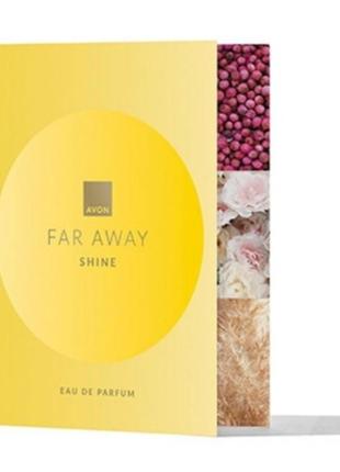 Открытка с пробным образцом парфюмной воды far away shine 0,6ml