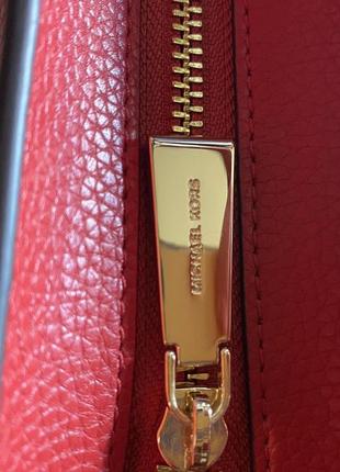 Нова шикарна велика червона сумка michael kors, оригінал з сша5 фото