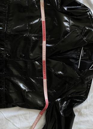 Лаковий піджак шкіряний чорний піджак новий5 фото