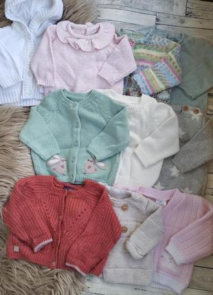 В'язані кардигани/кофти на дівчинку 0-3 міс. /h&m, george/ кардиган на дівчинку