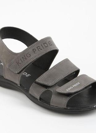 Сандалии мужские кожаные 339855 р.42 (27,5) fashion серый